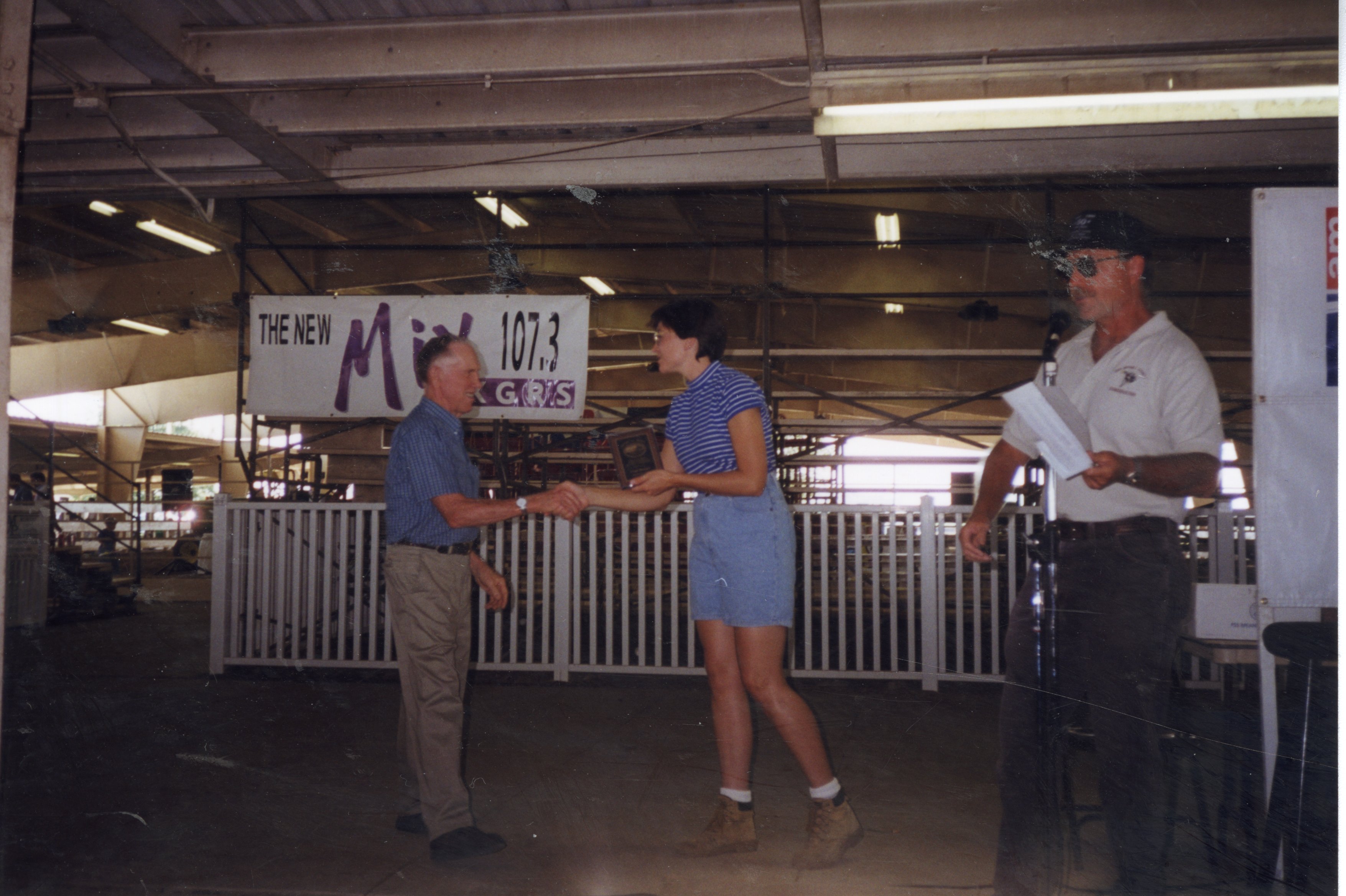 1999 Virgil Massner of Mediapolis receives Goodyear Cooperator of the Year Award 