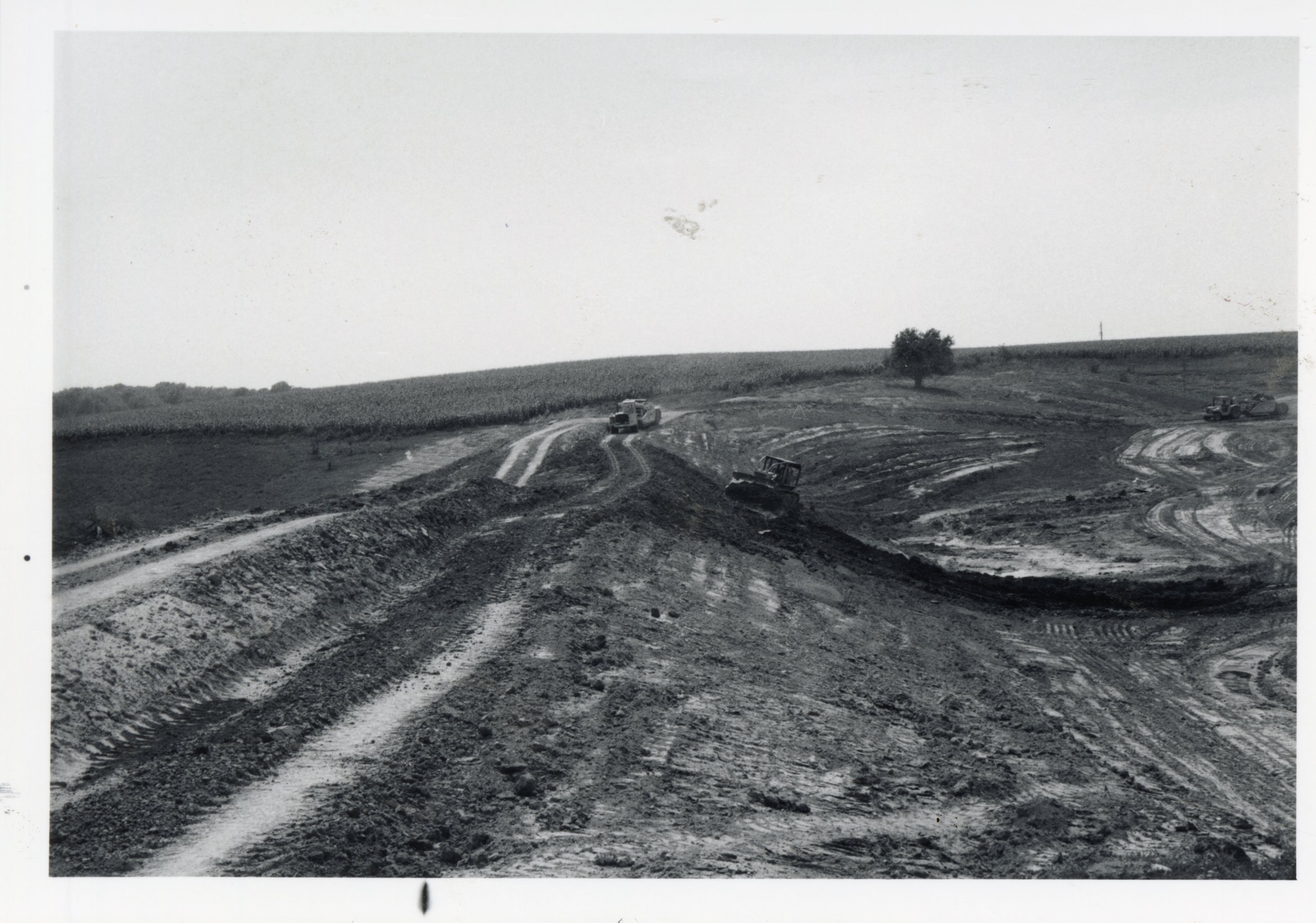 1977  Preparation for the construction of a pond on Virgil Massner's farm