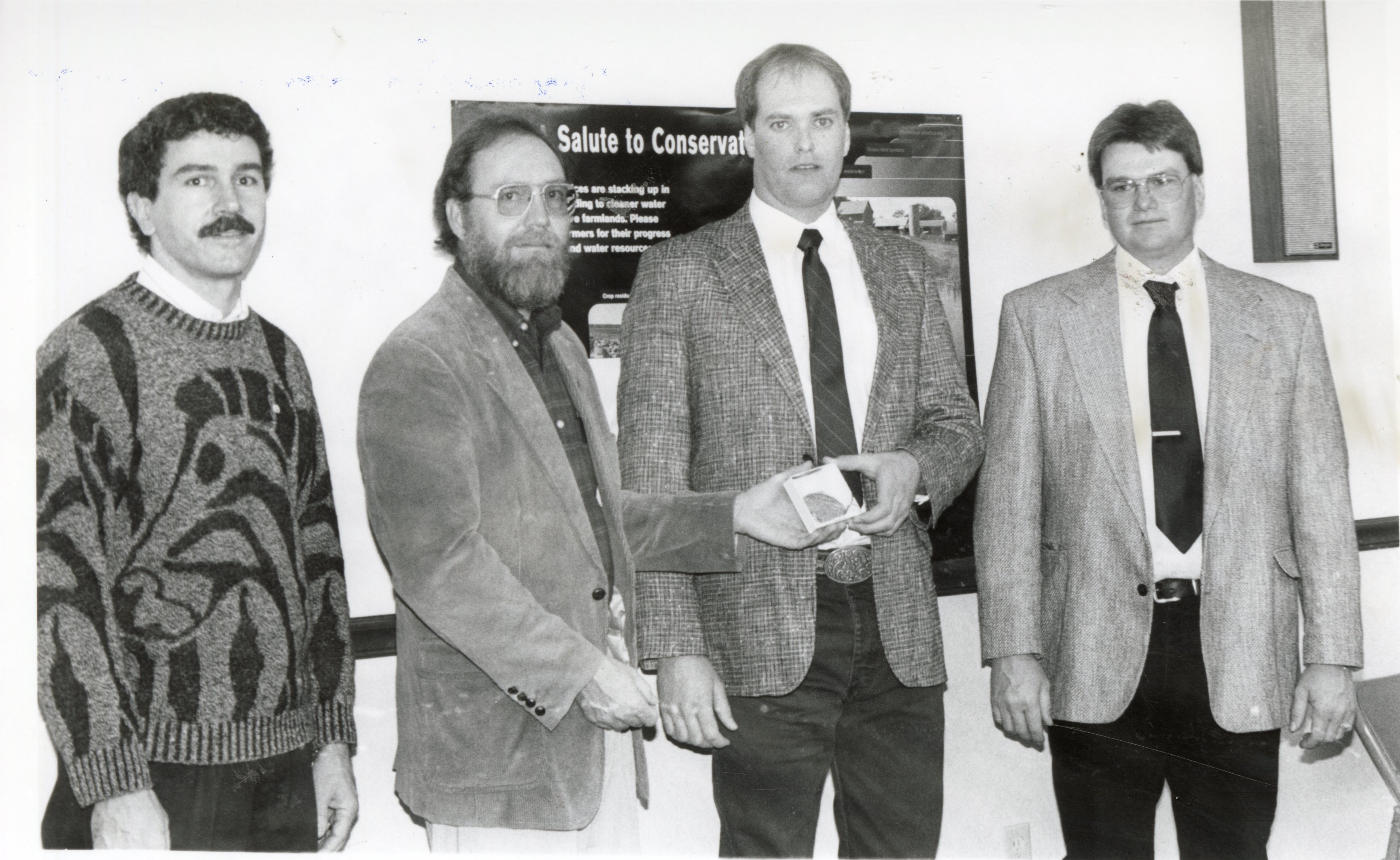 1995  Mike Lewitke, Jeff Bergman, Dean Brader and Brian Keitzer at Farmers Appriciation Banquet