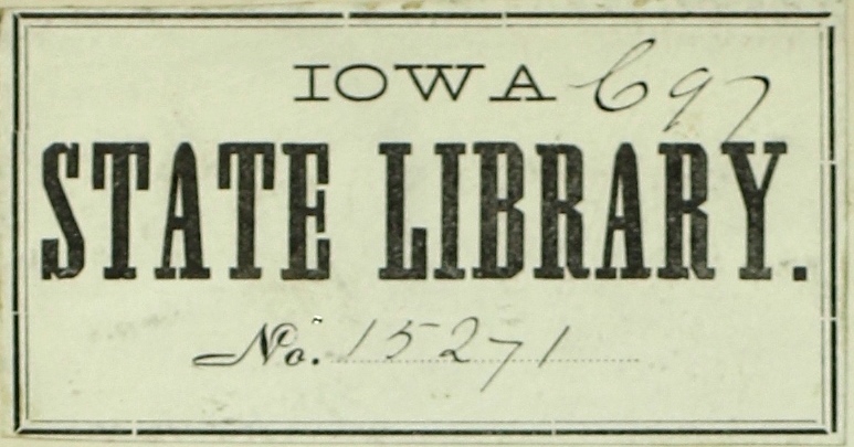 State Library of Iowa bookplate 