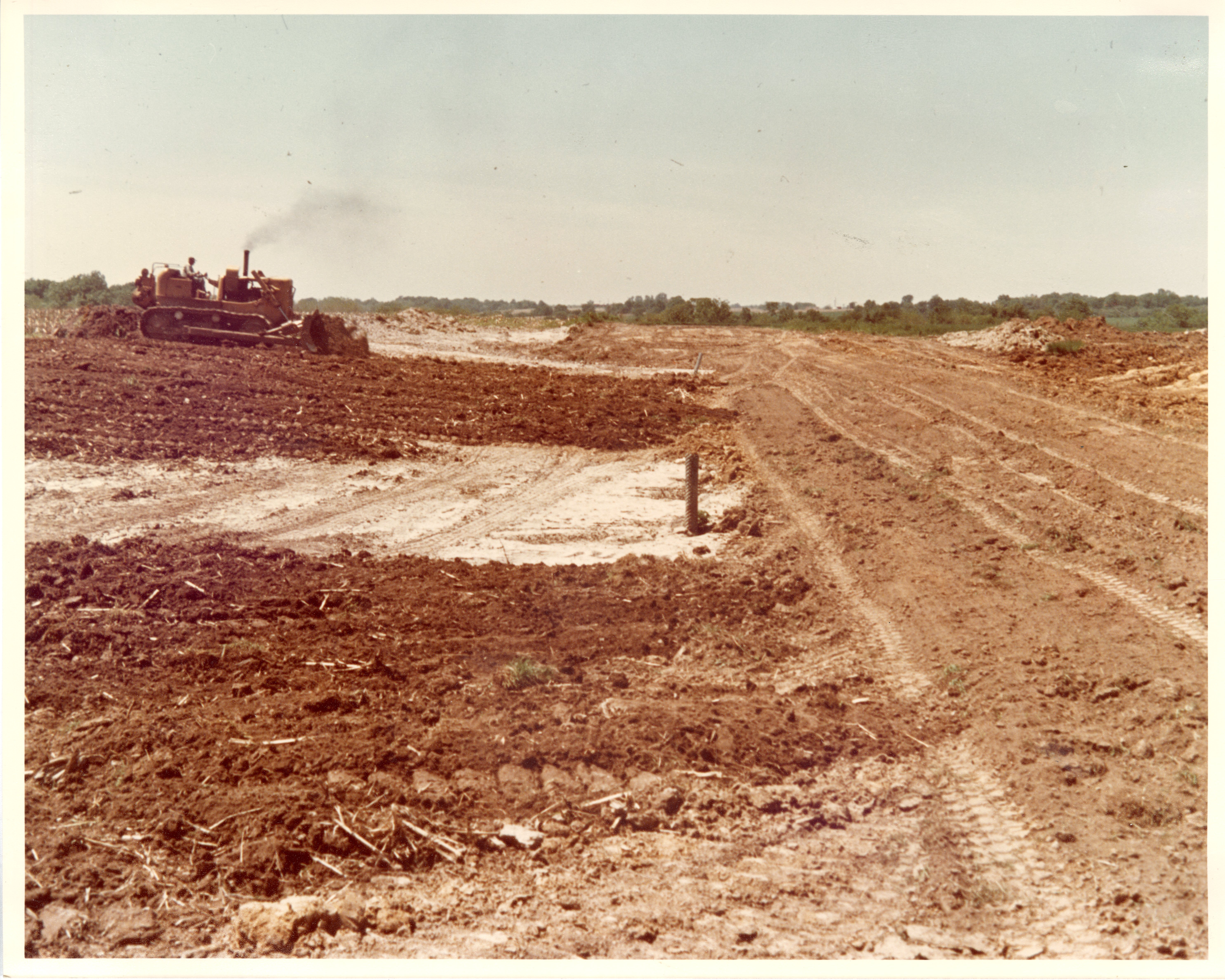 1970s Earthmoving machinery moving dirt