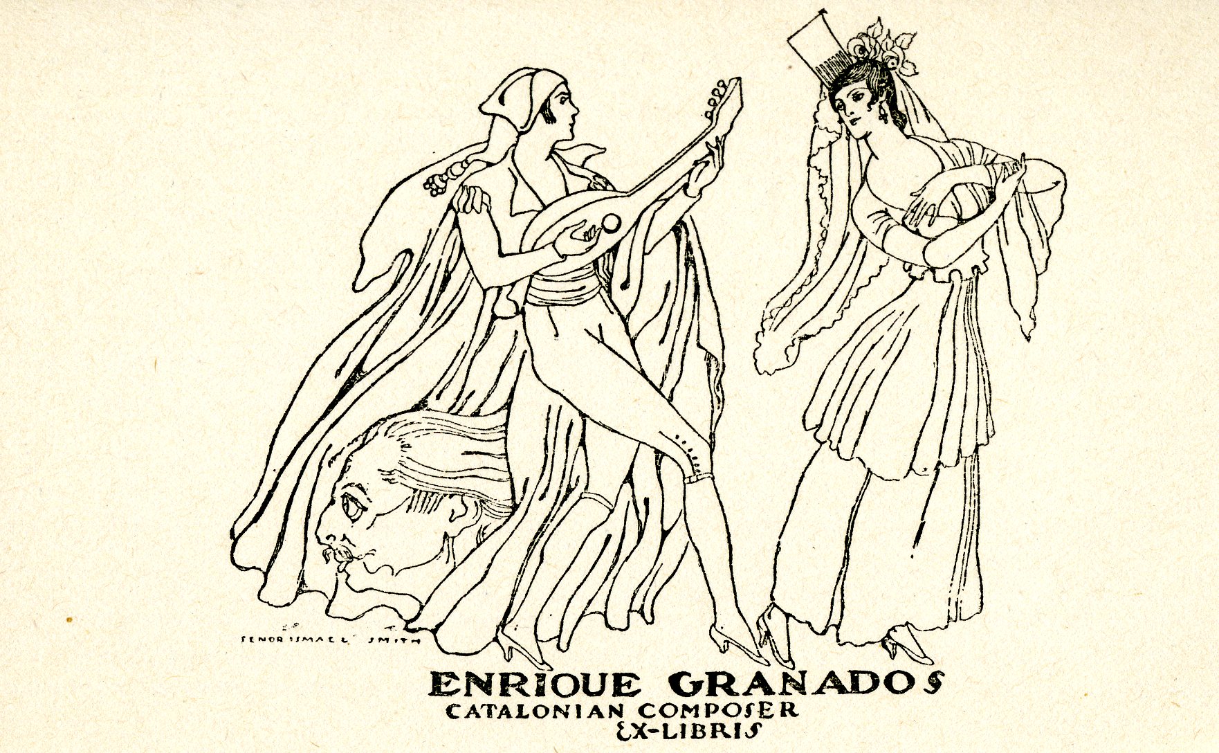 Enrique Granados Bookplate