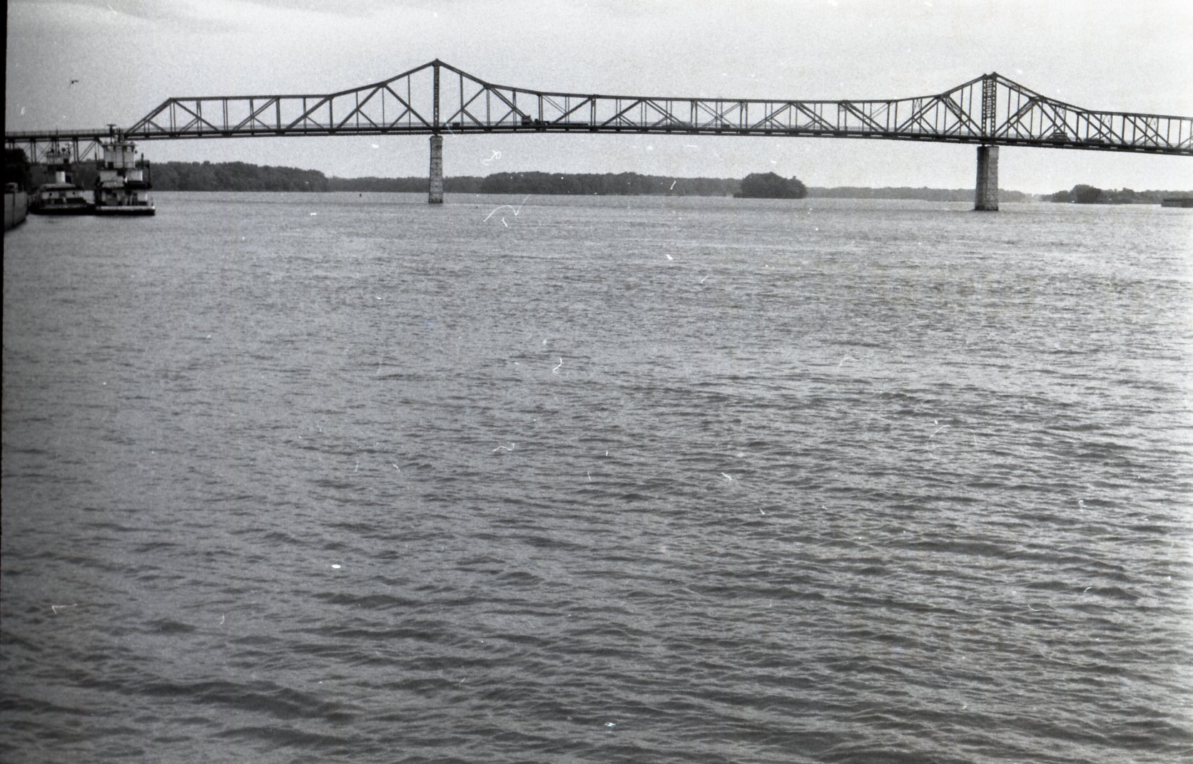 Railroad Bridge Over the Mississippi River in Burlington, Iowa