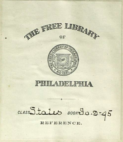 The Free Library of Philadelphia bookplate 