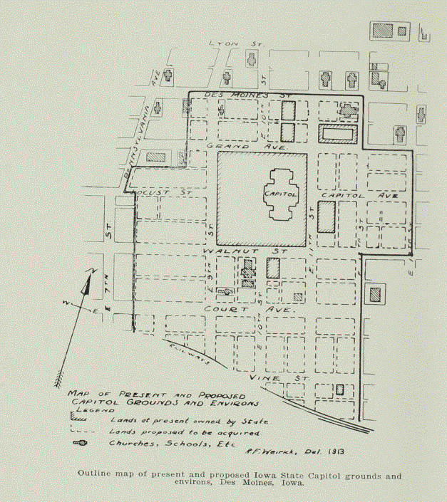Map of Present and Proposed Capitol Grounds and Environs