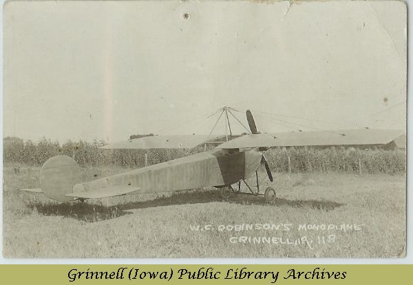 W. C. Robinson's monoplane