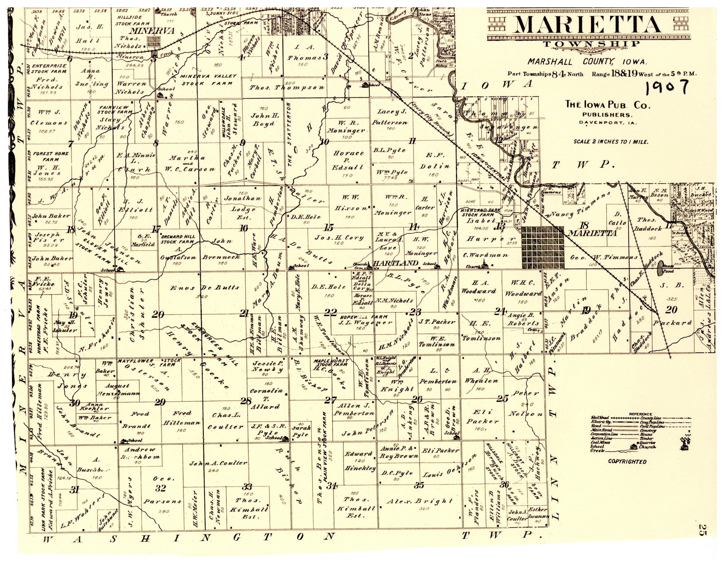 1907 Marietta Township Map