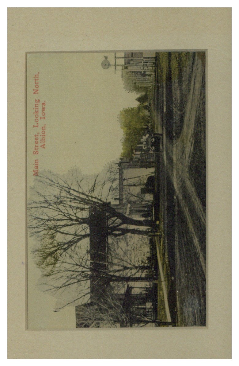 Postcard showing Albion Main Street