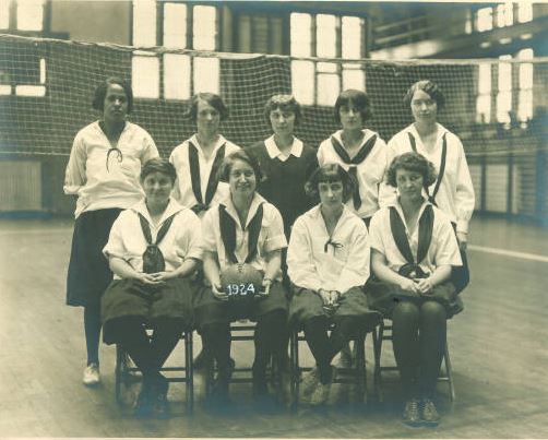 Title page; 1924 volleyball team, The University of Iowa, 1924