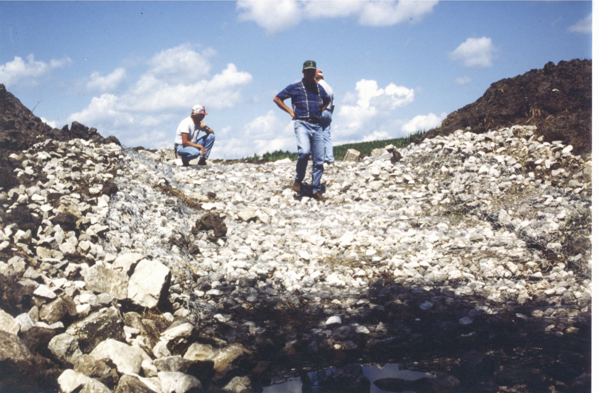 Gabion chute on Davis farmland
