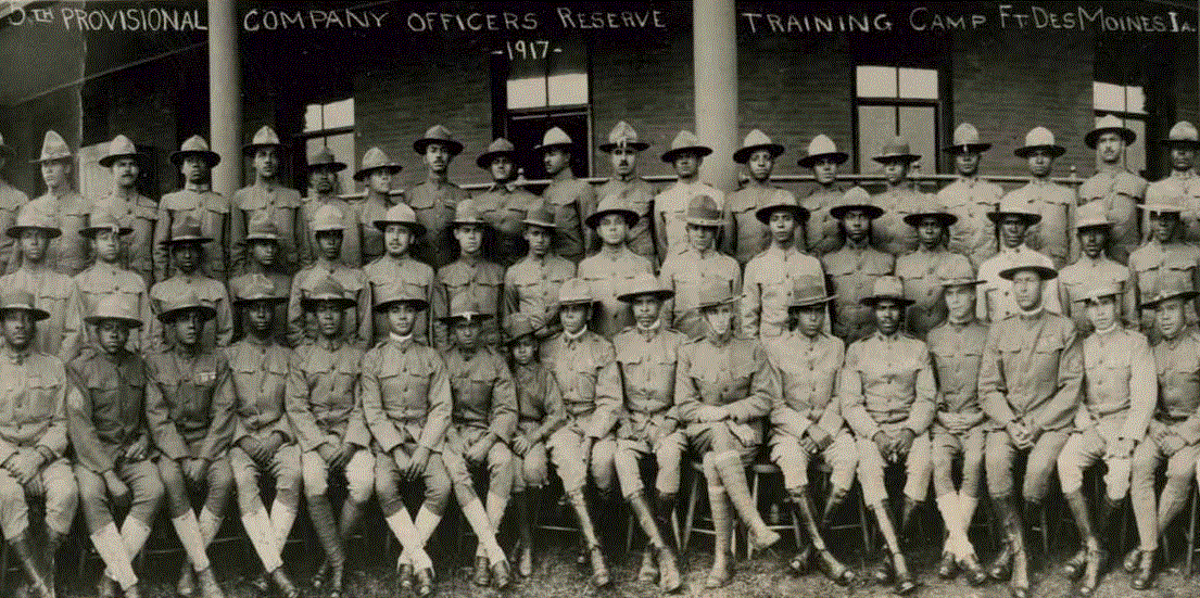 Black officers at Camp Dodge 
