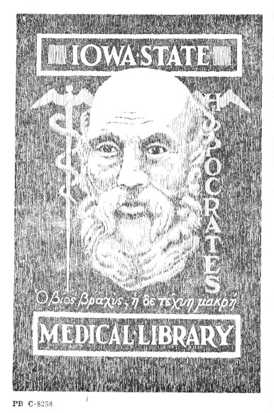 State Medical Library of Iowa bookplate 
