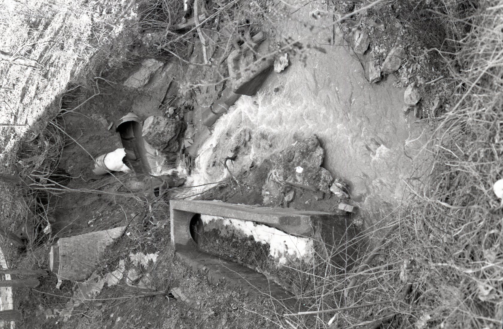 Trashed area
