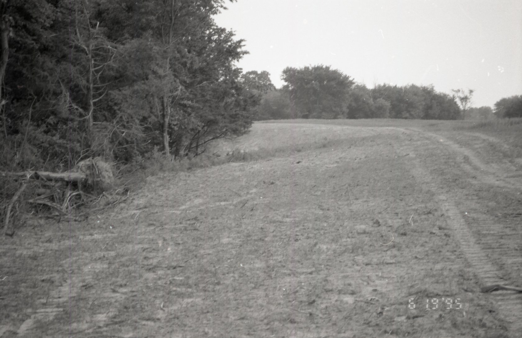 1995 Fields with tire tracks 