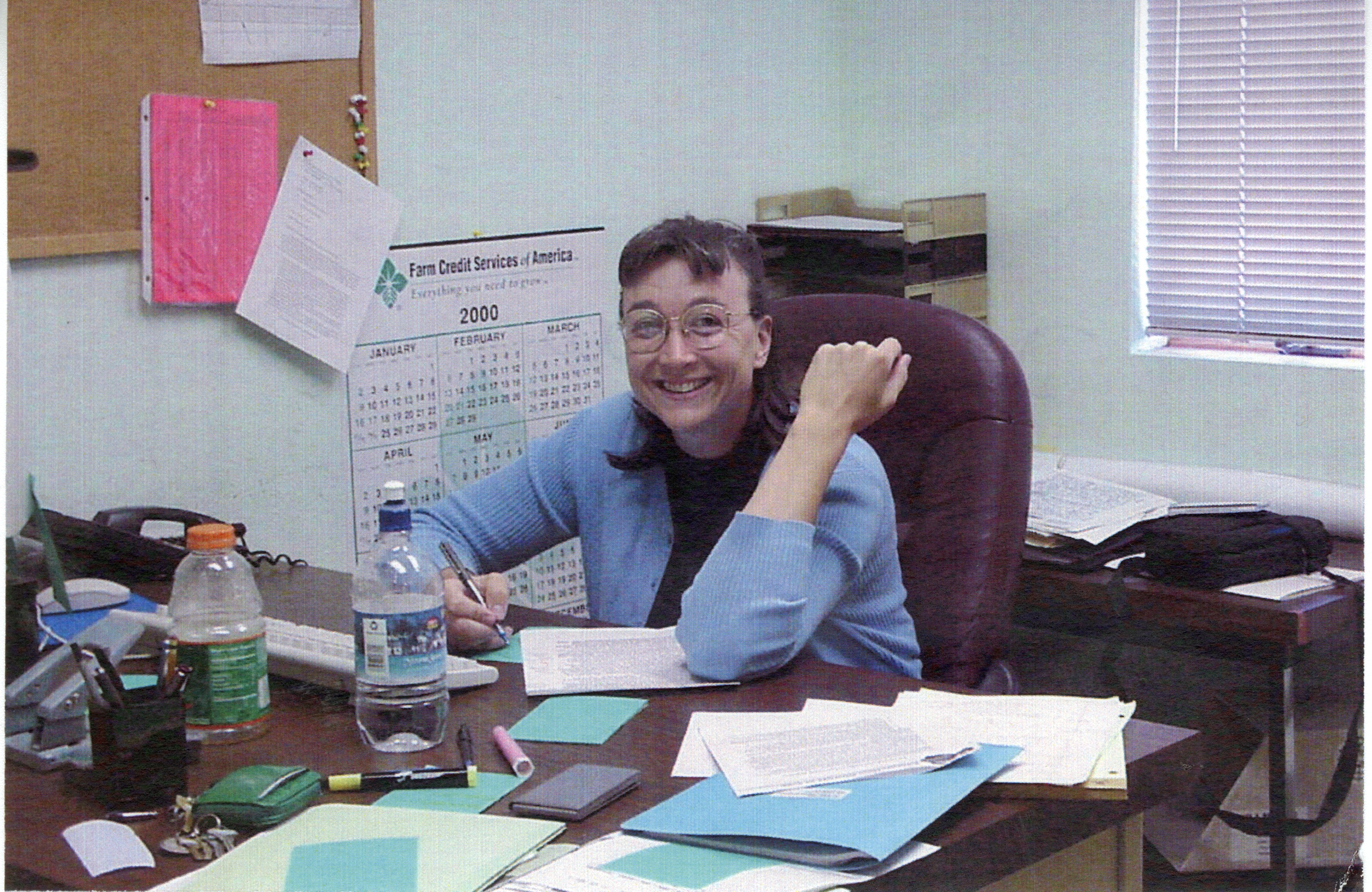 2000  NRCS Soil Conservationist  Deb Nace works in her office