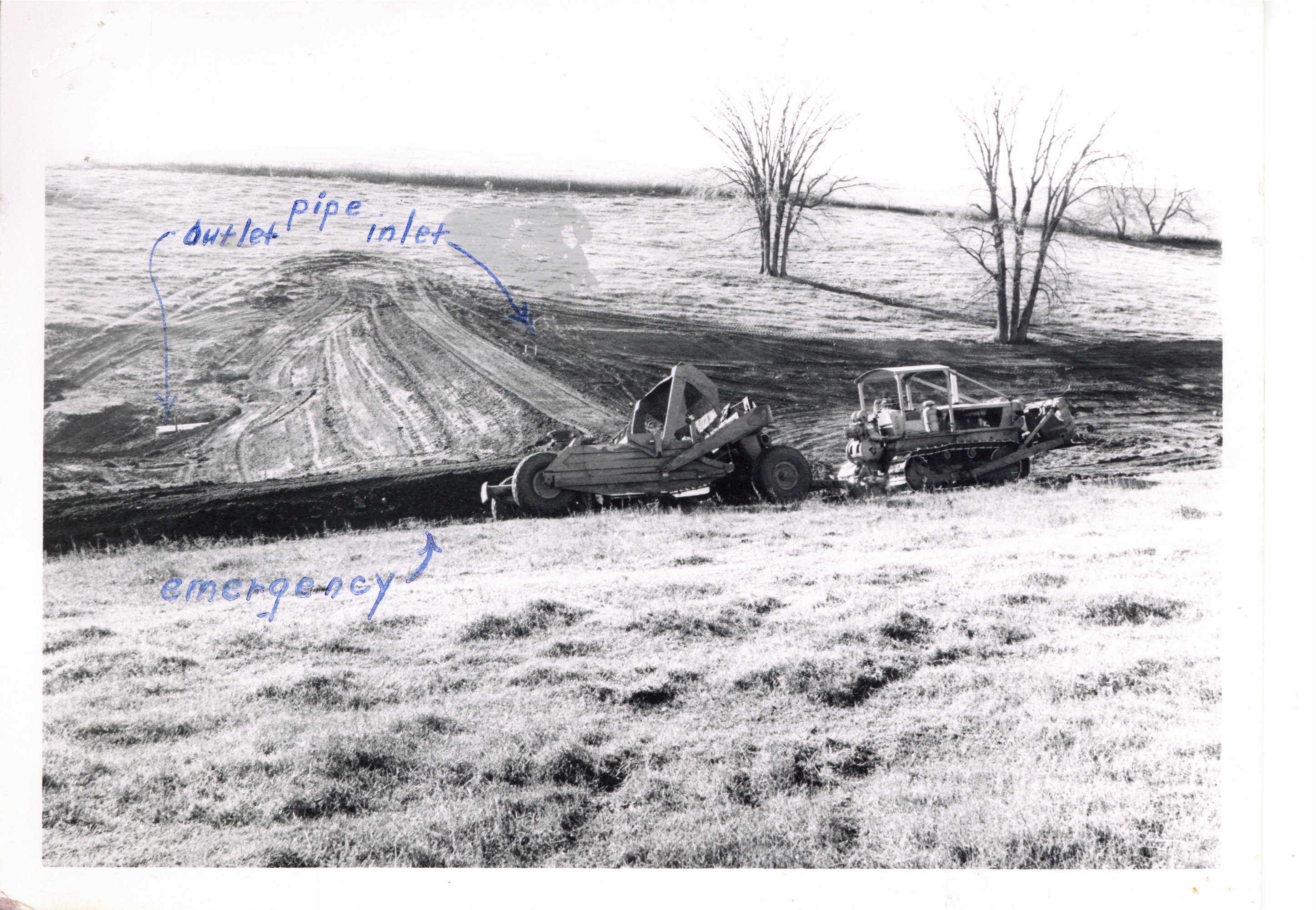 Roger Hertsensen farm conservation construction, 1965