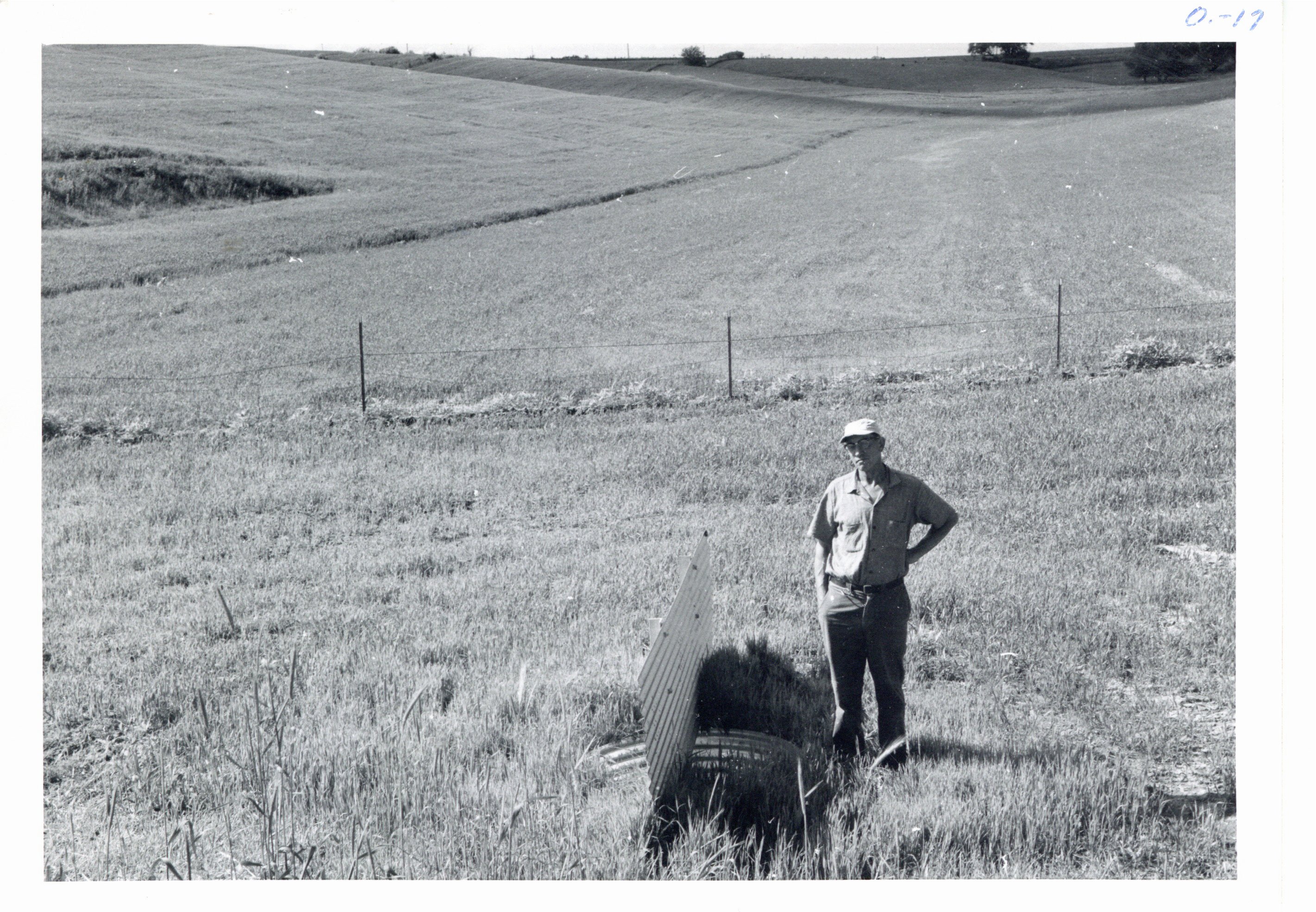 Floyd Hinke's new grass waterway, 1965