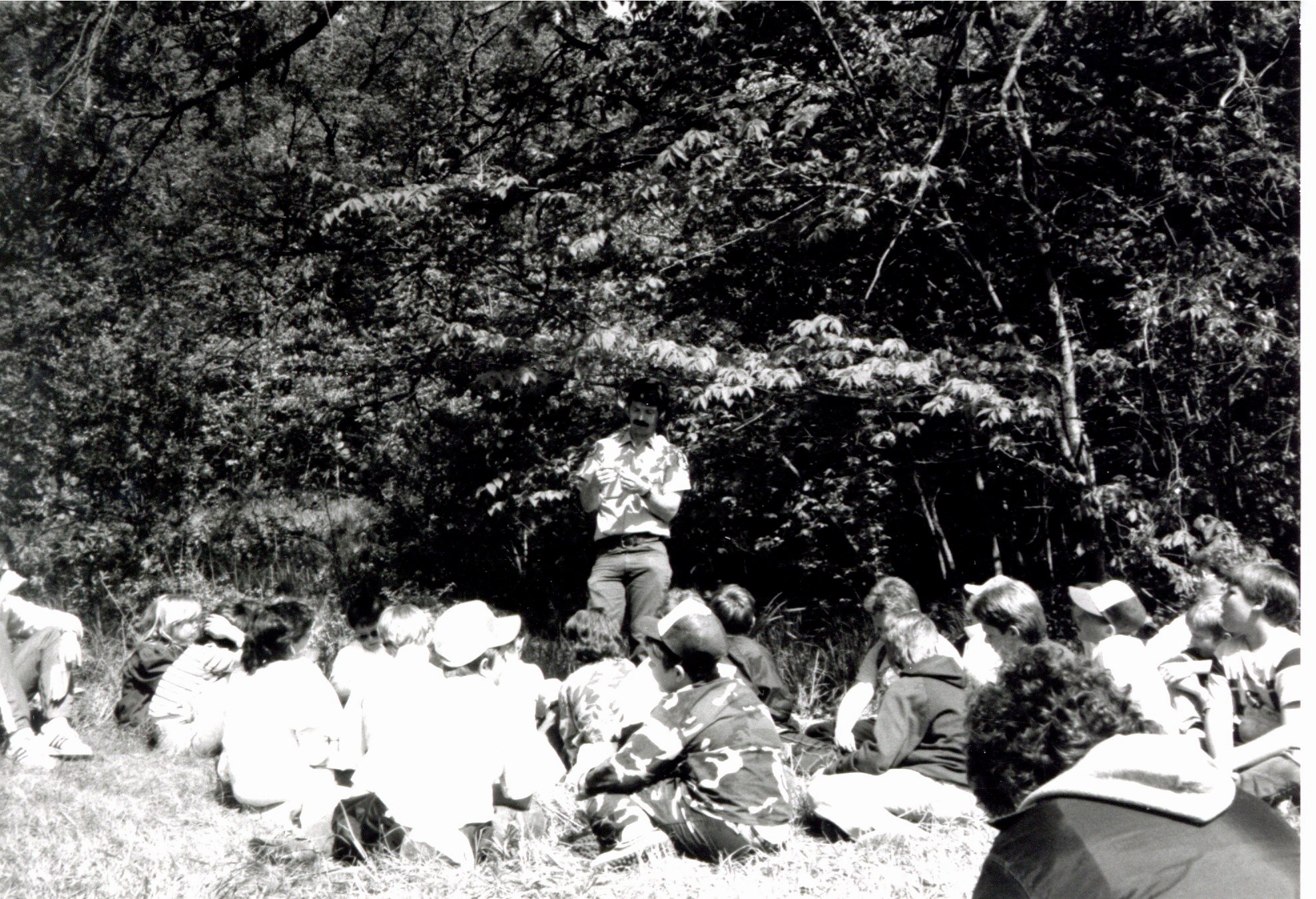 Outdoor classroom with Darrell Batterson, 1987