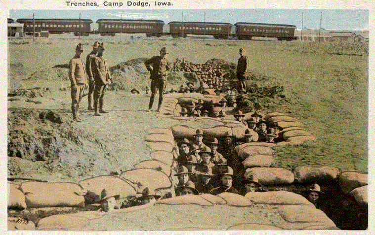 Trench practice at Camp Dodge 