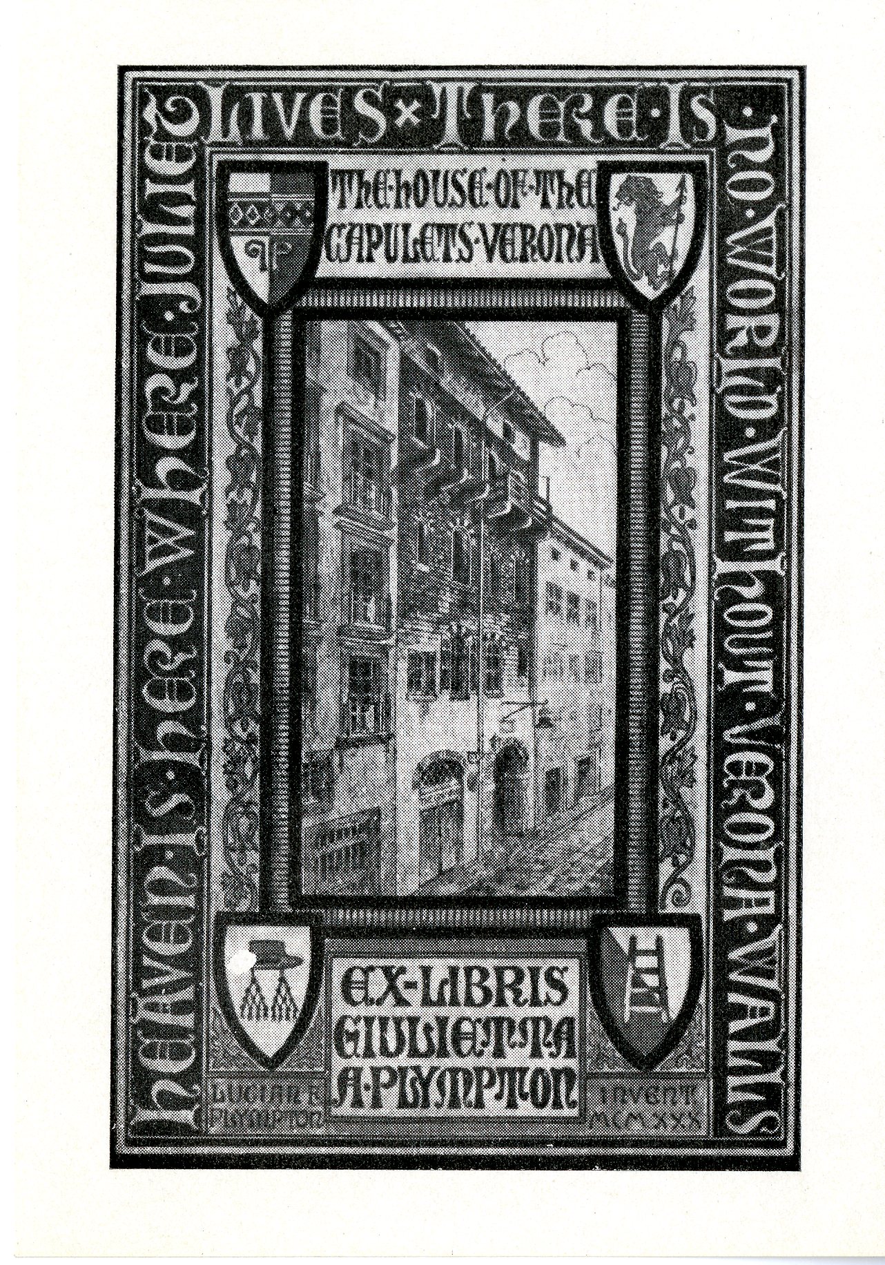 Giulietta A Plympton Bookplate 