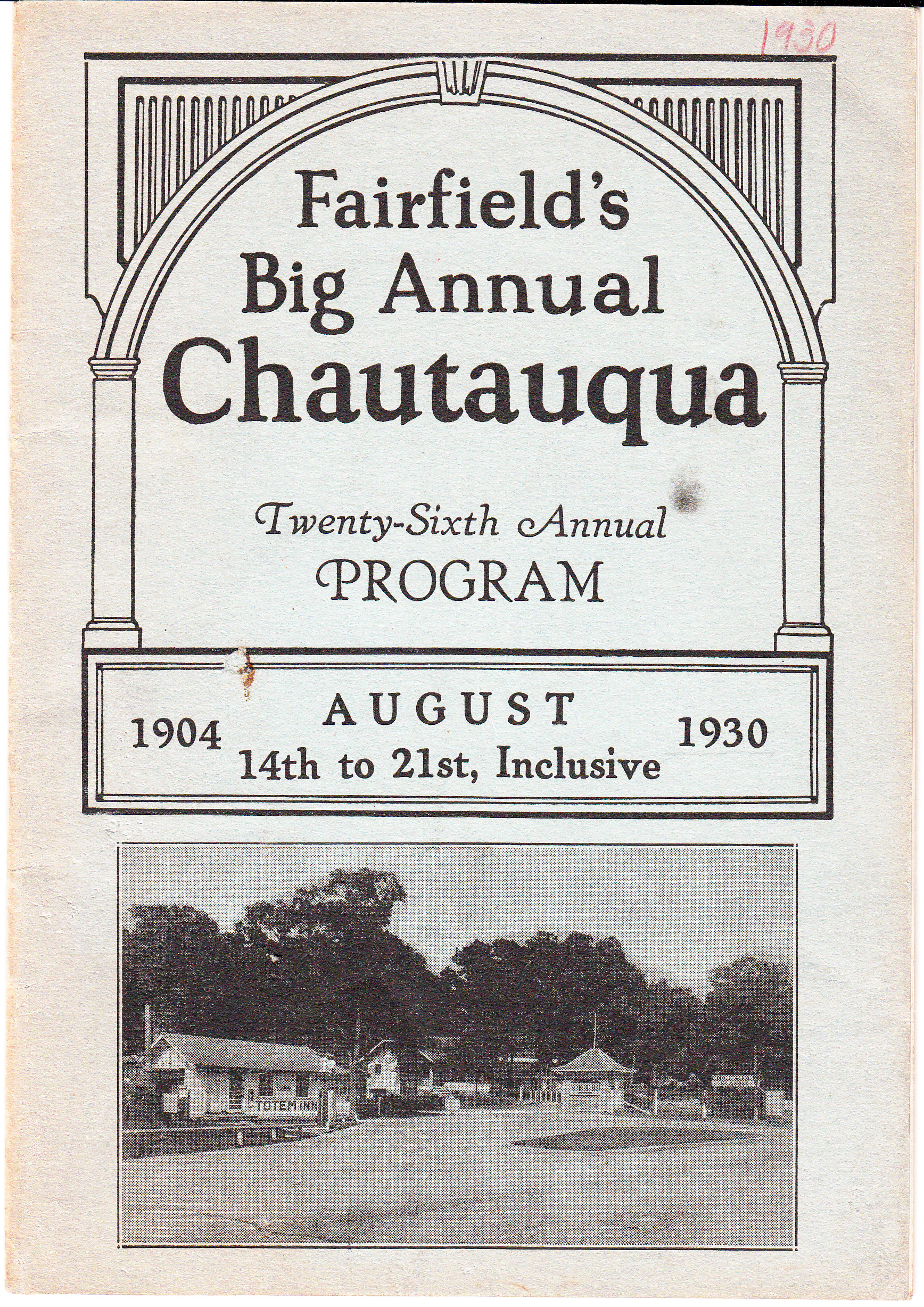 1930 Fairfield Chautauqua program