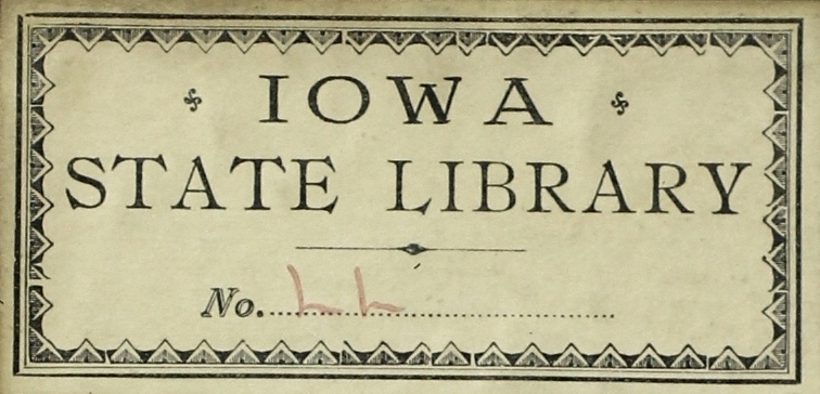 State Library of Iowa bookplate 
