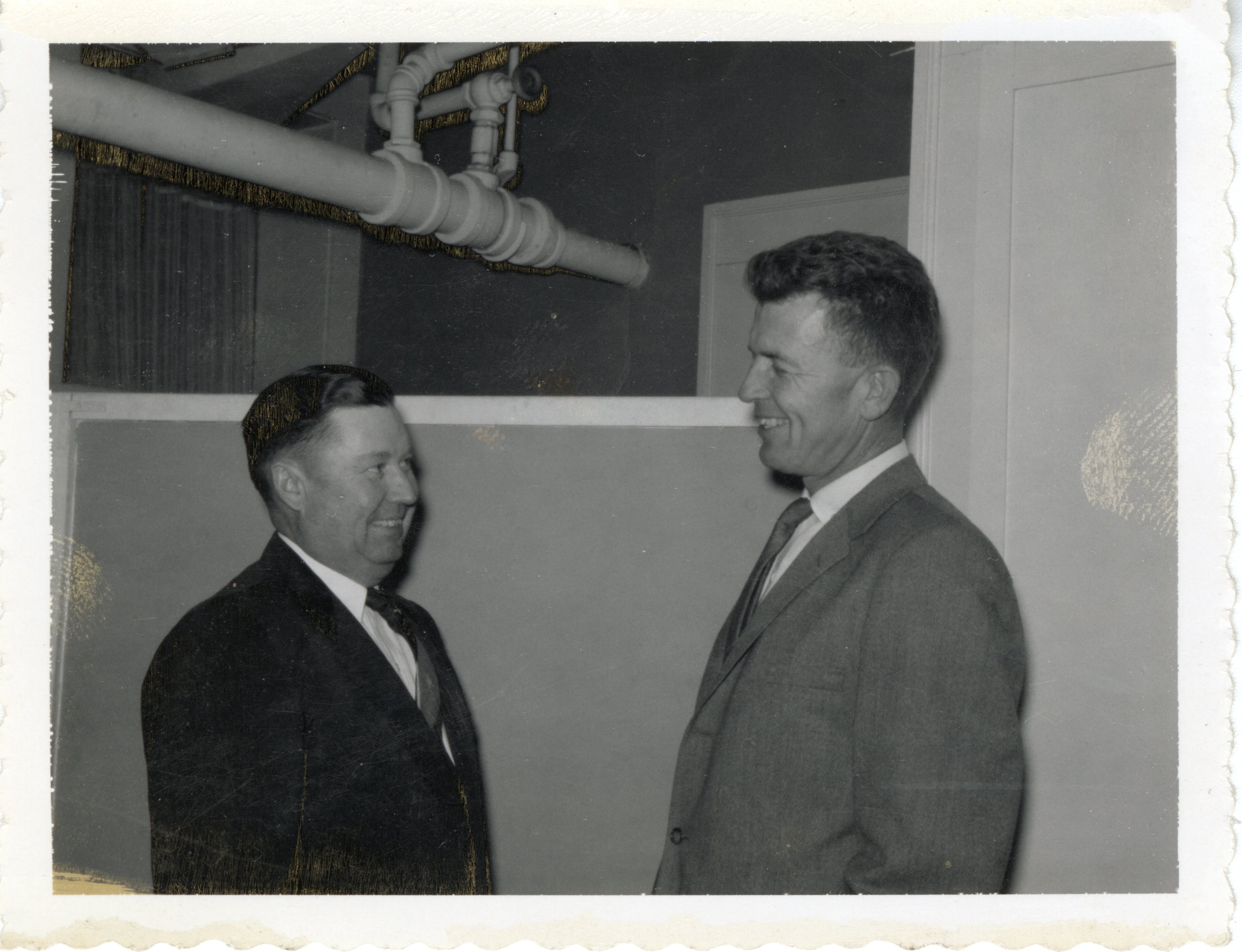 This is a photo of Dale Blackwell and Richard Prestemon from the State Soil Conservation Commission