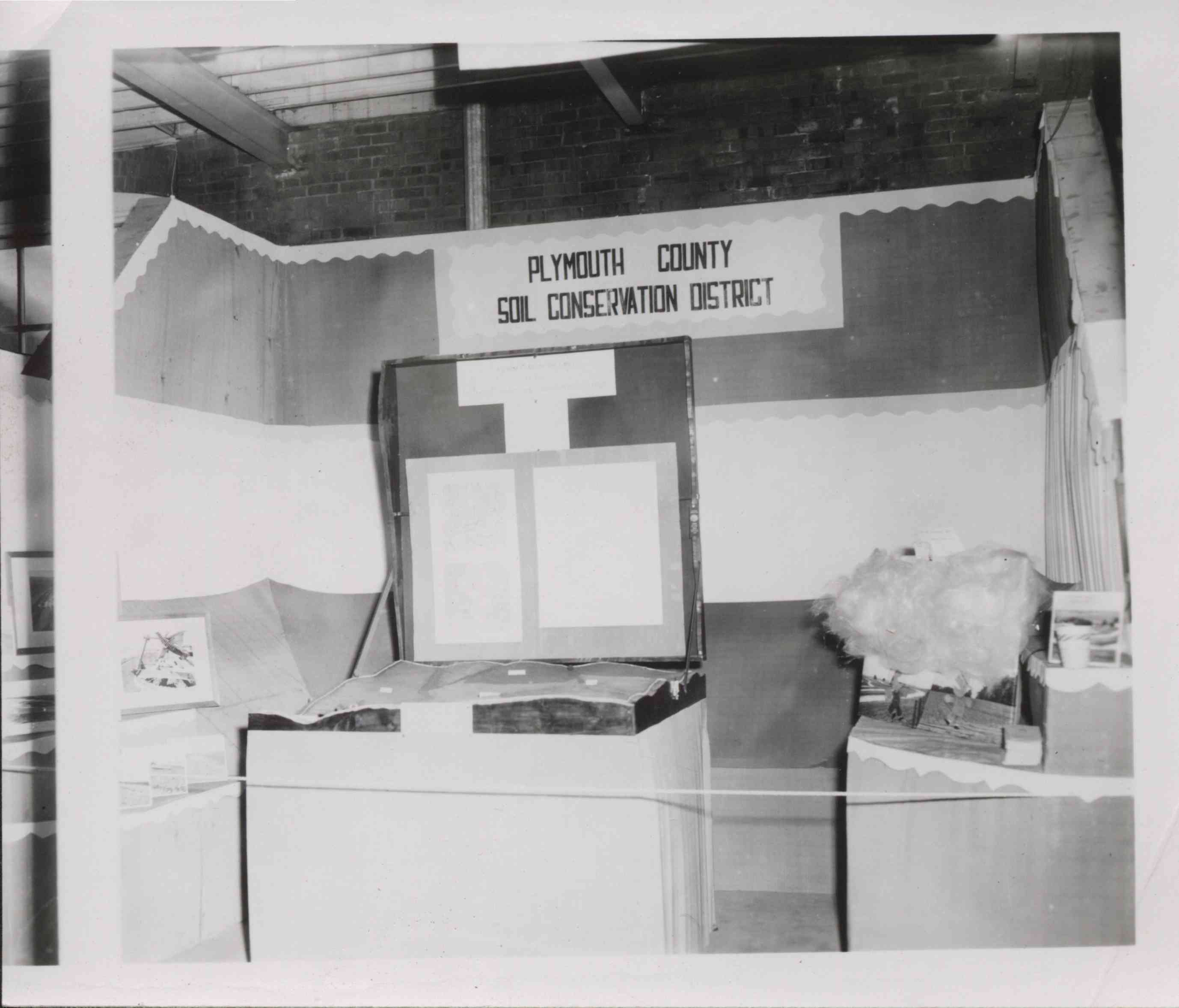 Plymouth County Soil Conservation District display covered up
