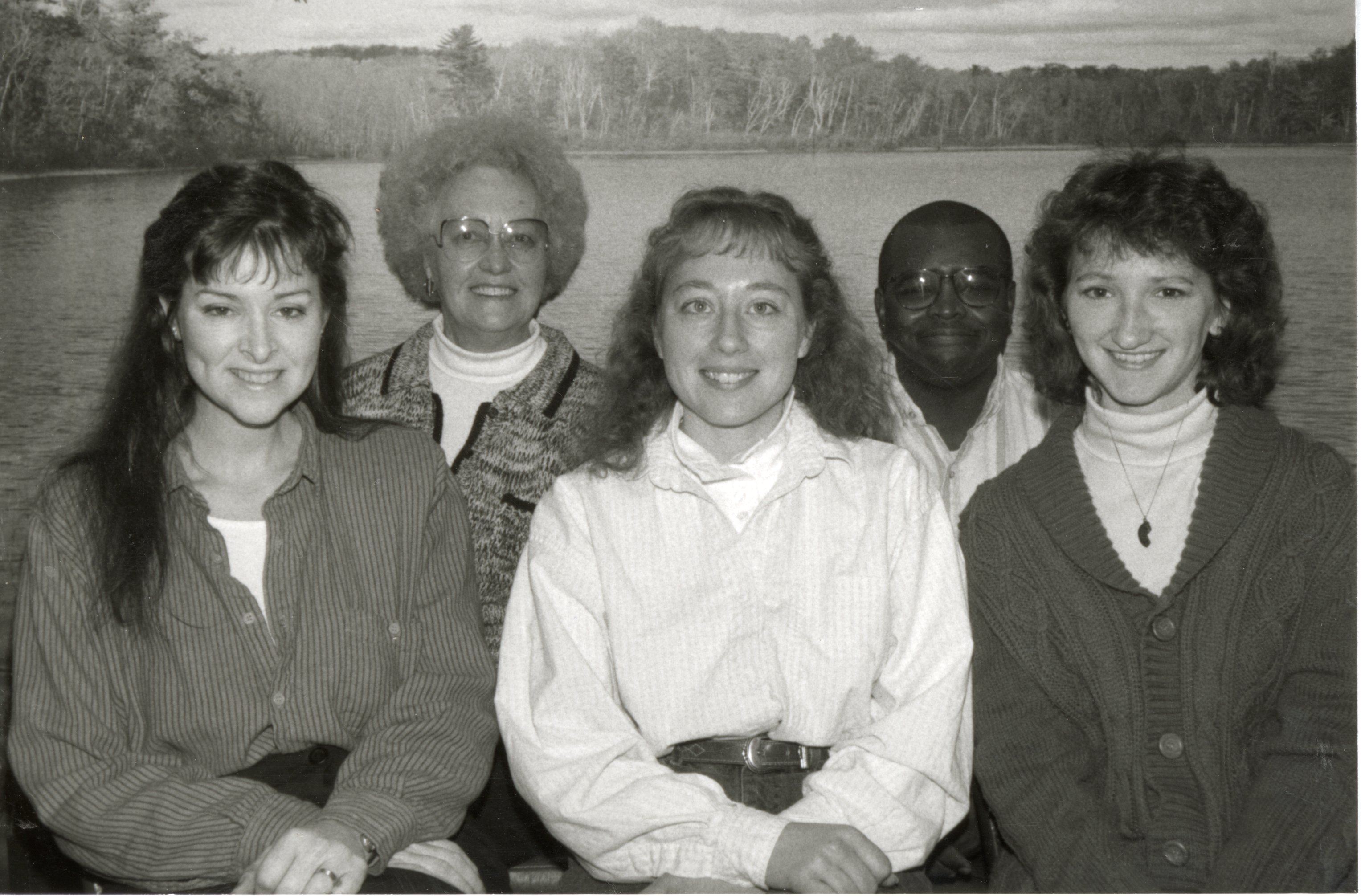 1988  Office staff left to right Sally Mehaffy, Dorothy Davis, Lisa Koch,  Terry Cosby, and Kathy Baughman