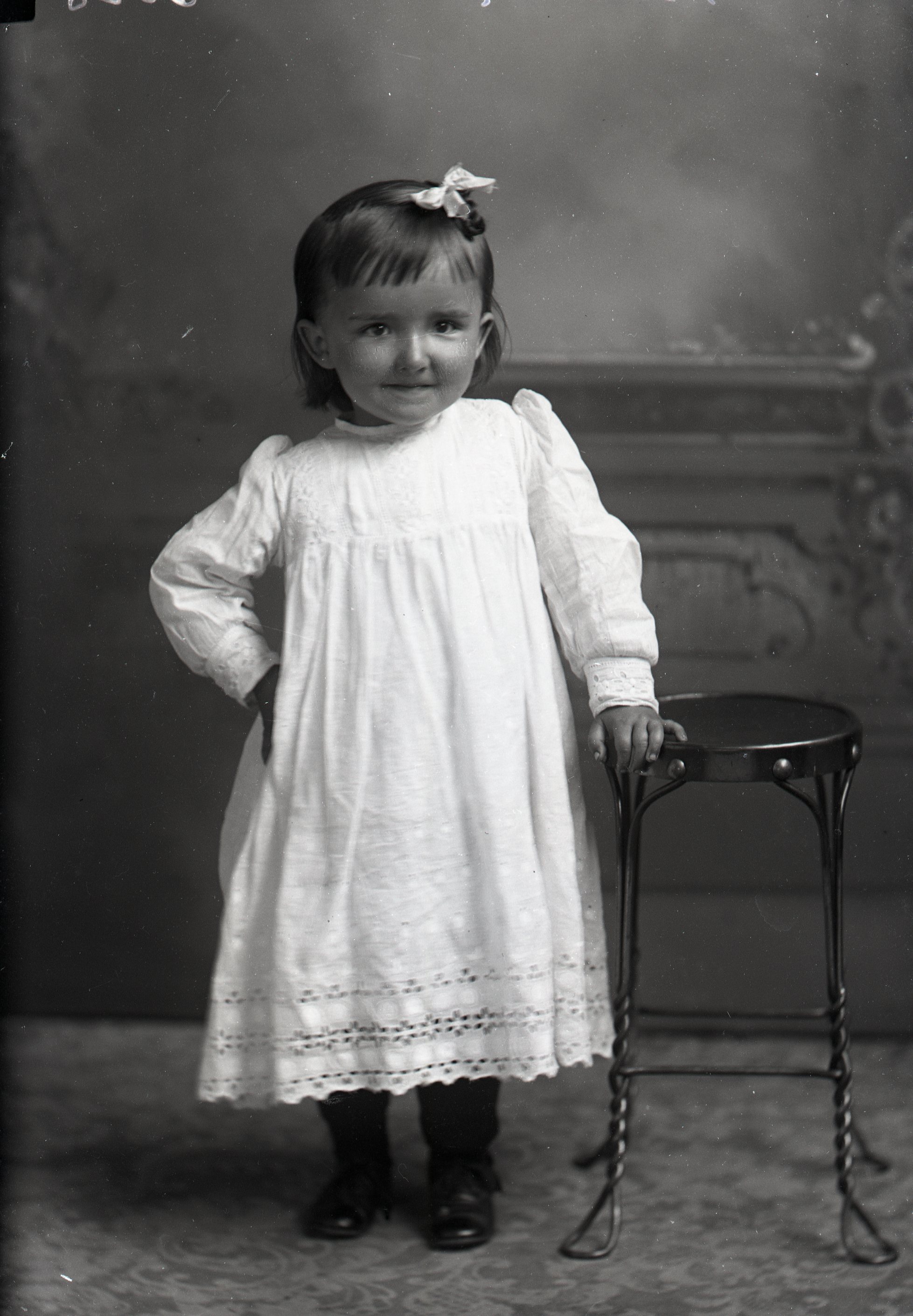 Girl with stool