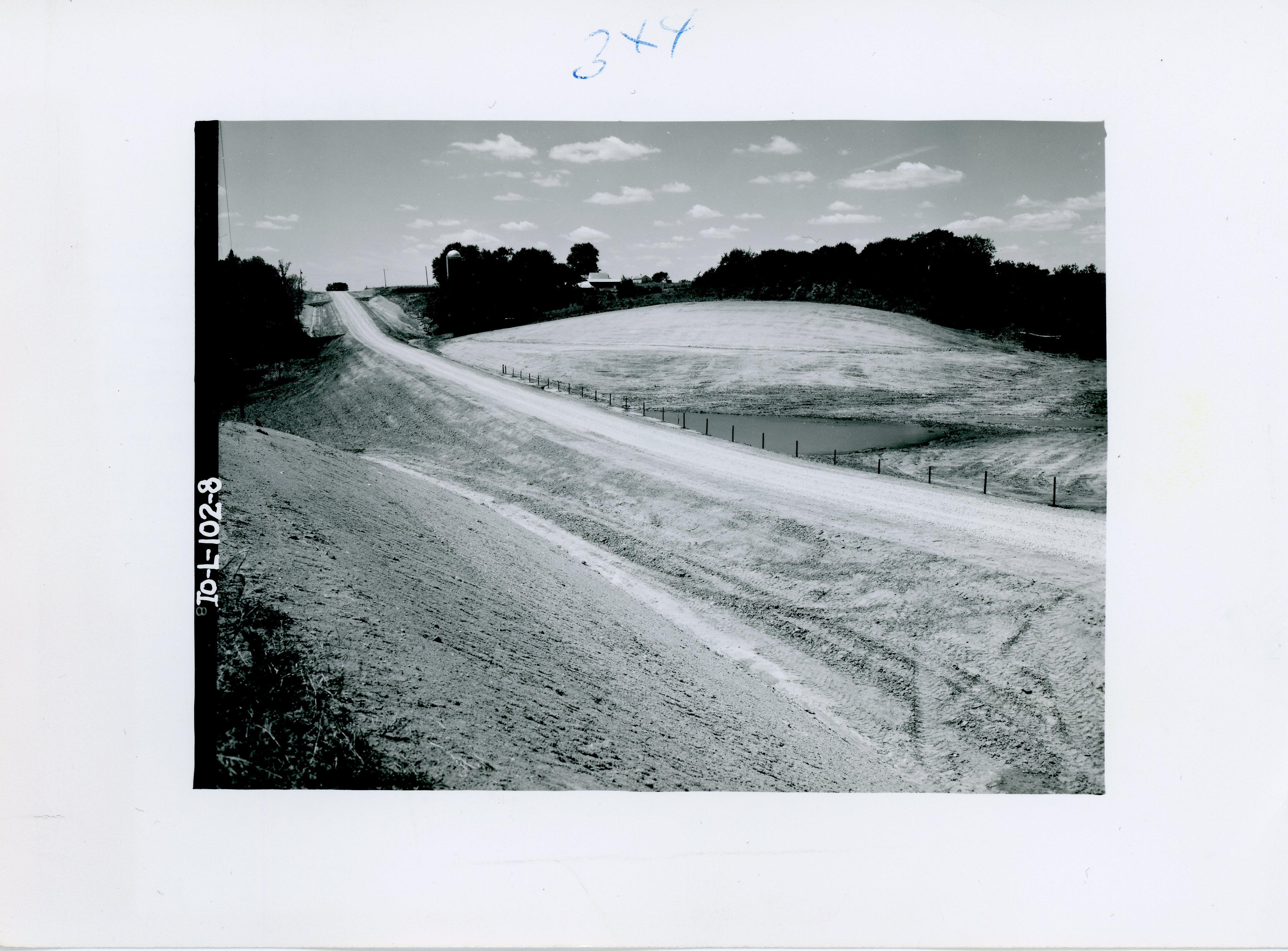 Conservation road structure passing through Jesse Hoover's farm, 1965