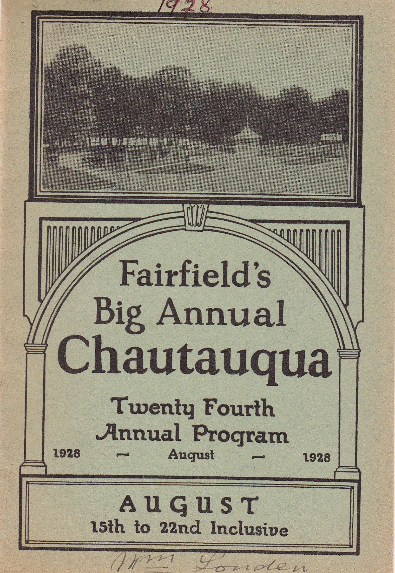 1928 Fairfield Chautauqua program