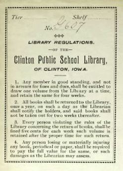 Clinton Public School Library bookplate