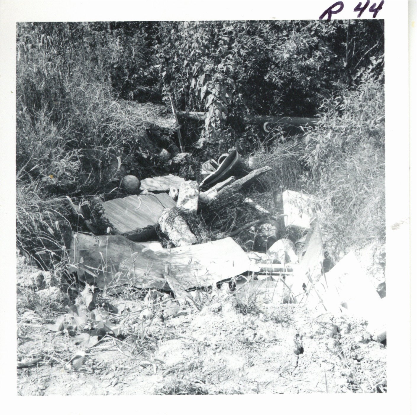 Gully debris at Frances Mooty farm