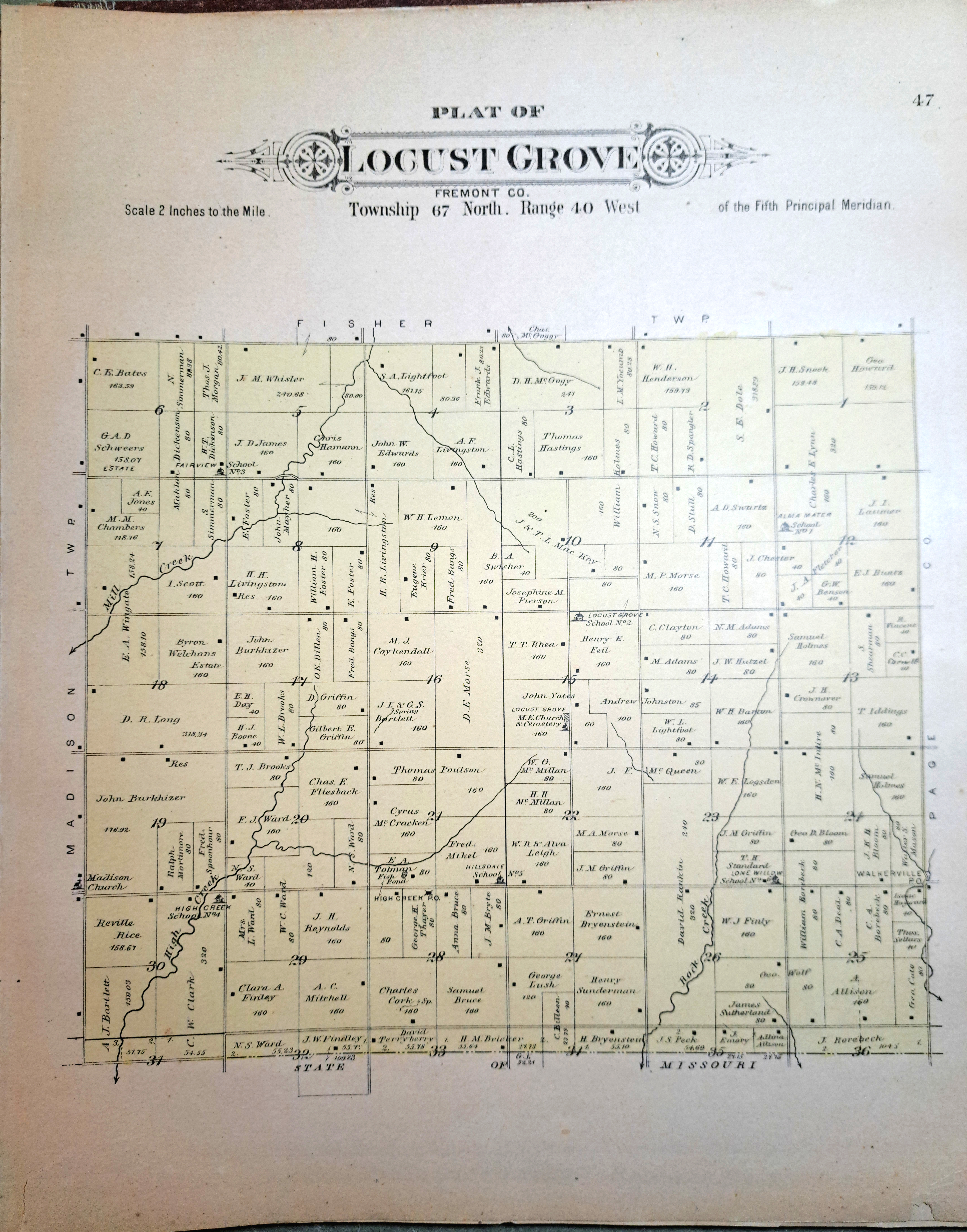 Fremont County Plat Book 1891 page 47