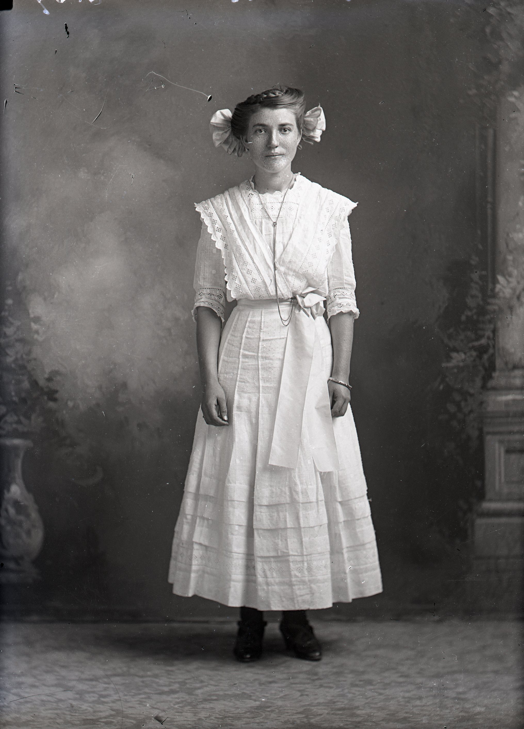 Young woman with bow