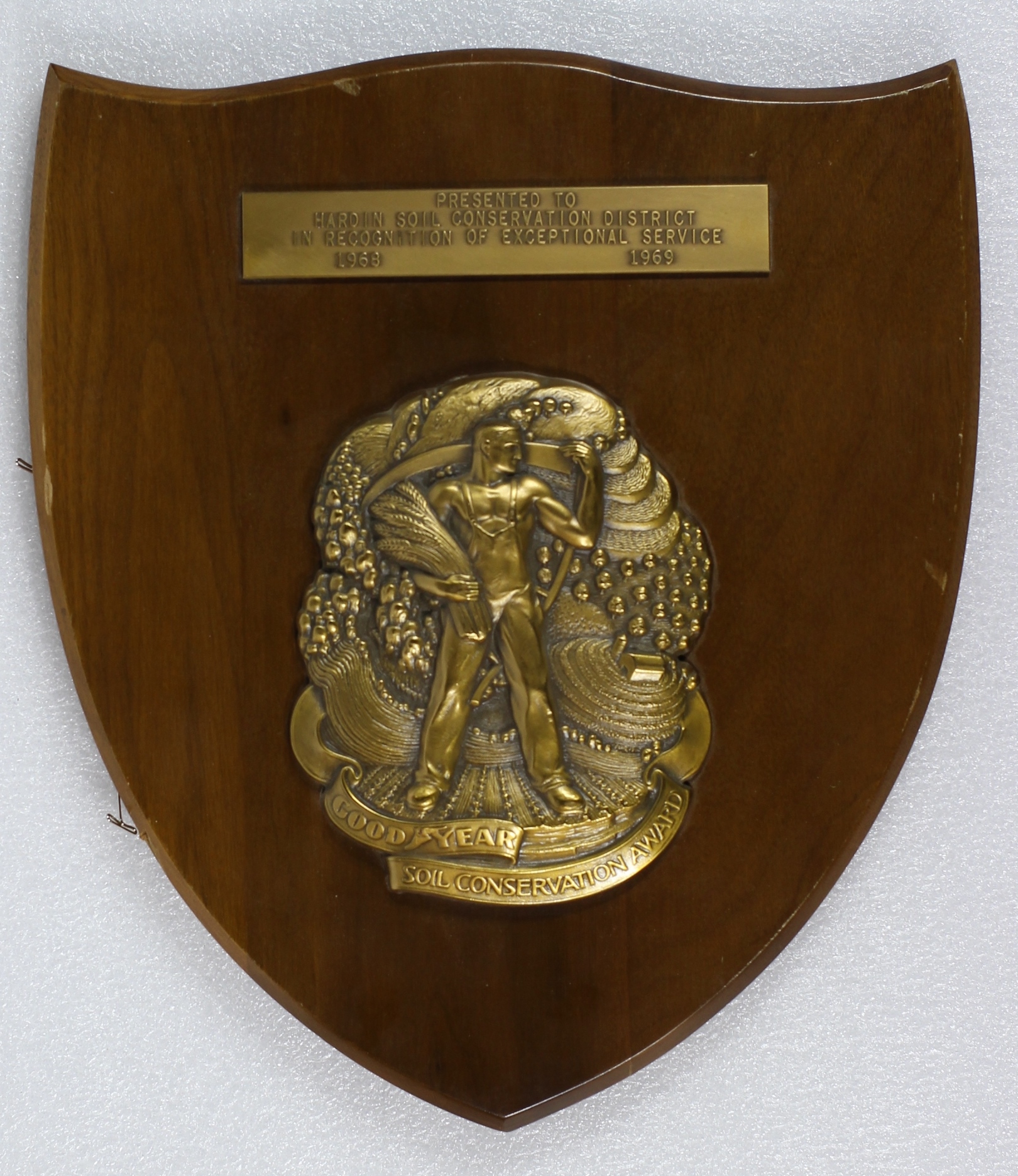 Hardin County Soil and Water Conservation District award of exceptional service, 1968-1969