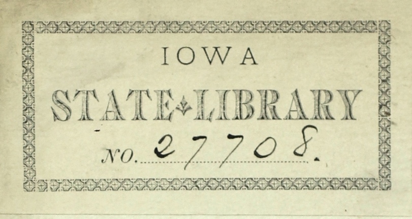 State Library of Iowa bookplate 