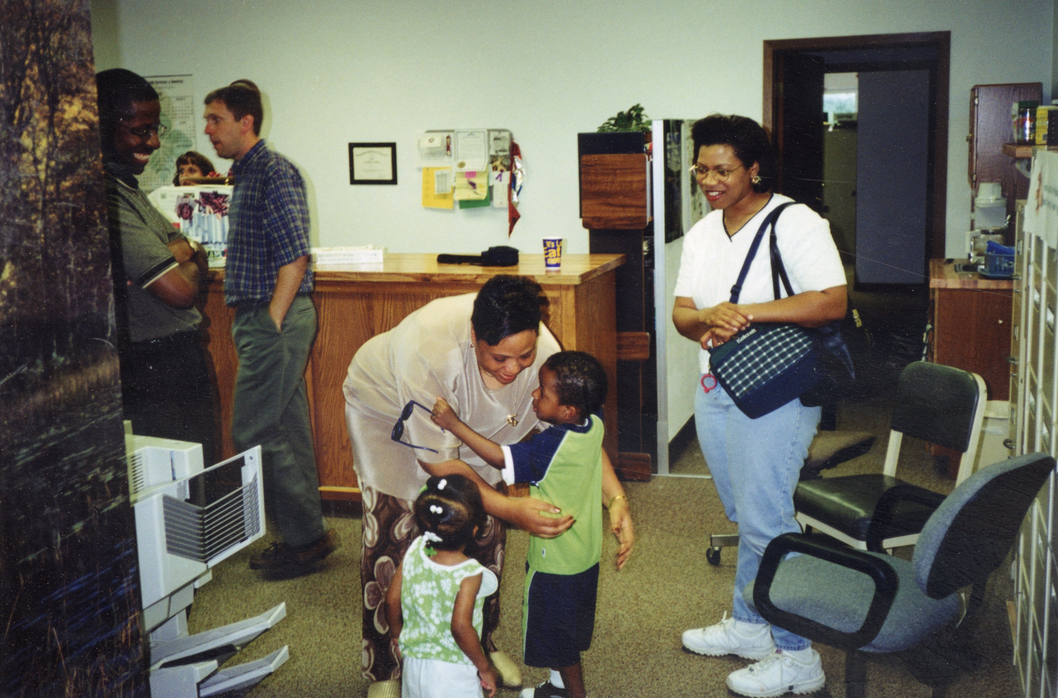 2000 The Covington's and Theresa at the going away party in May 2000.
