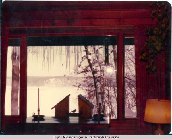 View out North window during Winter