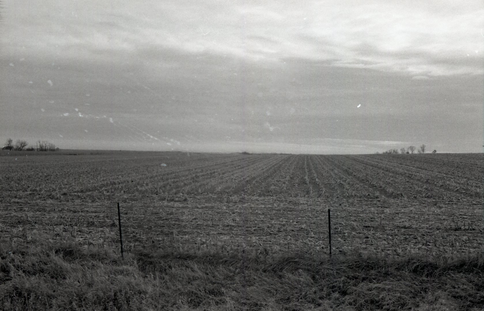 Farm field and fence