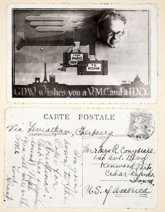 Title page; Grant Wood scrapbook 18: Early postcards and letters, 1920-1931