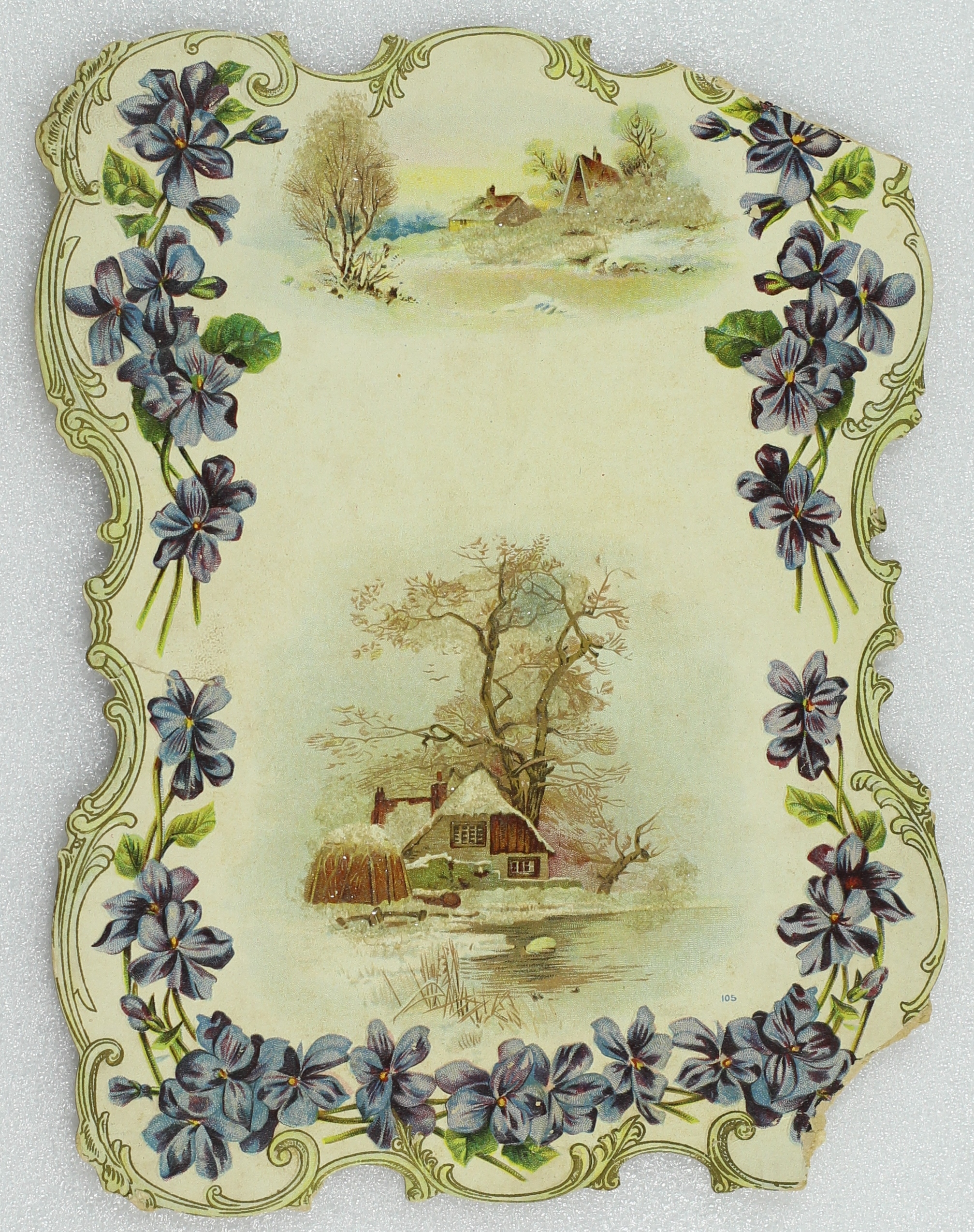 Greeting Card With Violets