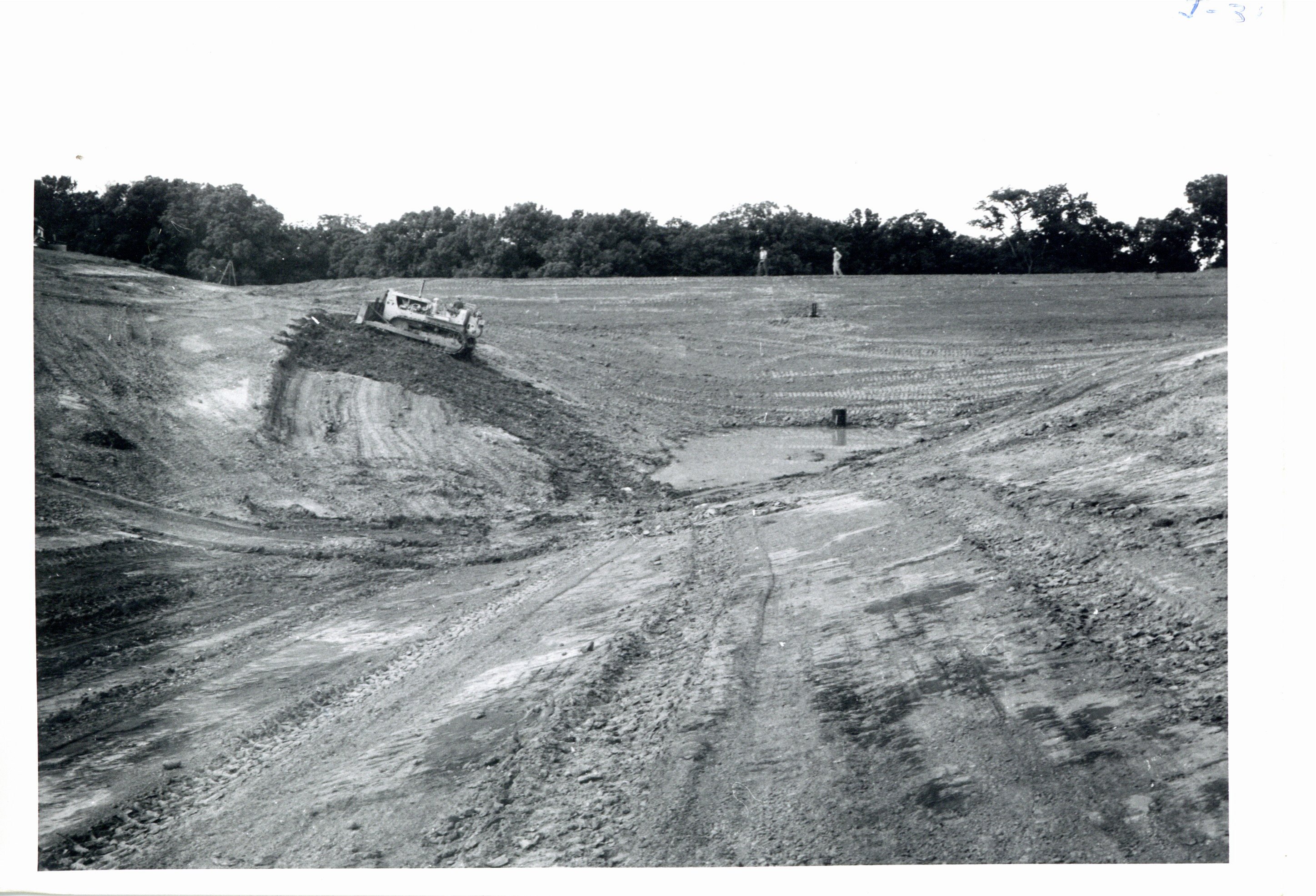 Weiland Bros. pond under construction, 1966