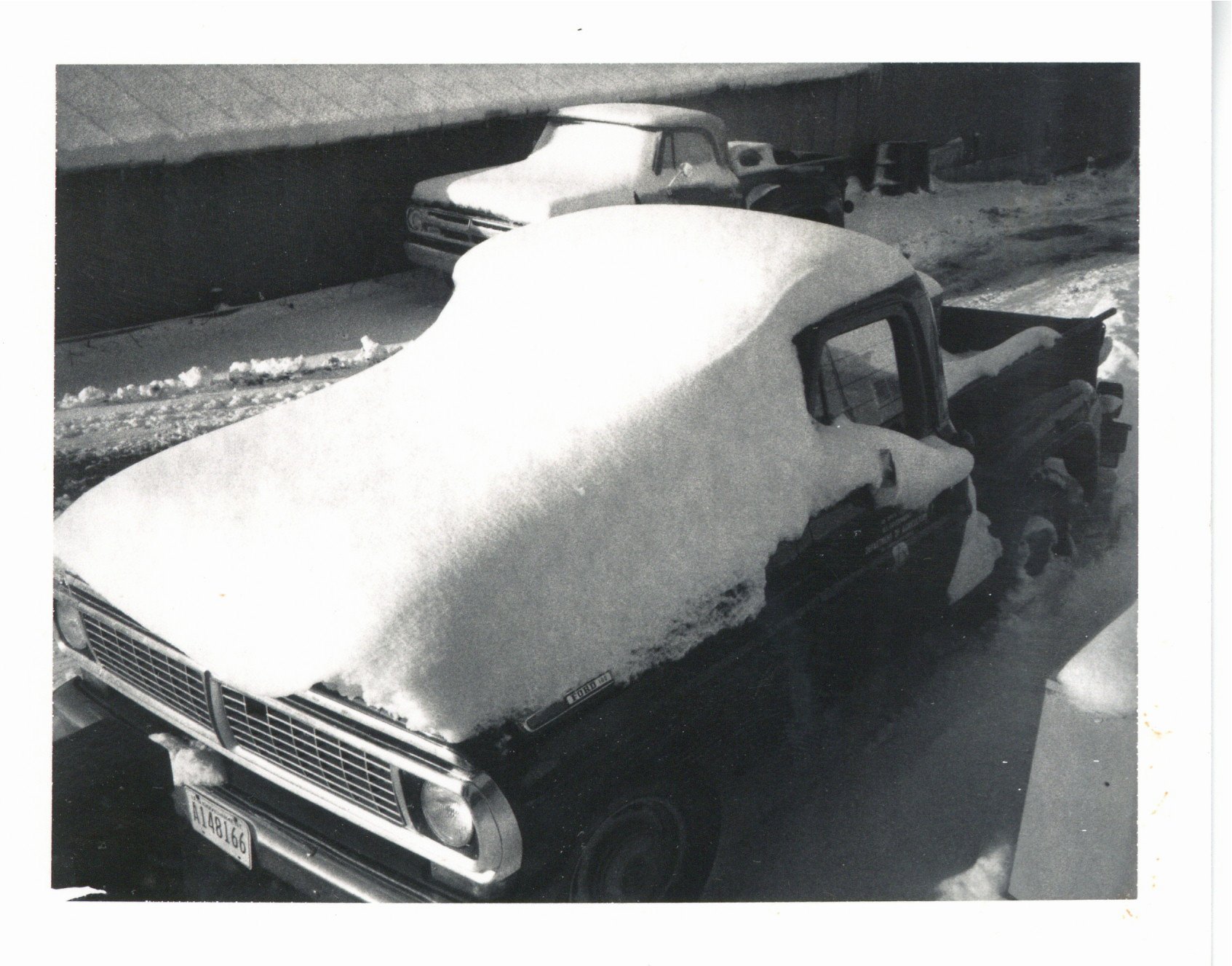 Snow covered truck, 1978