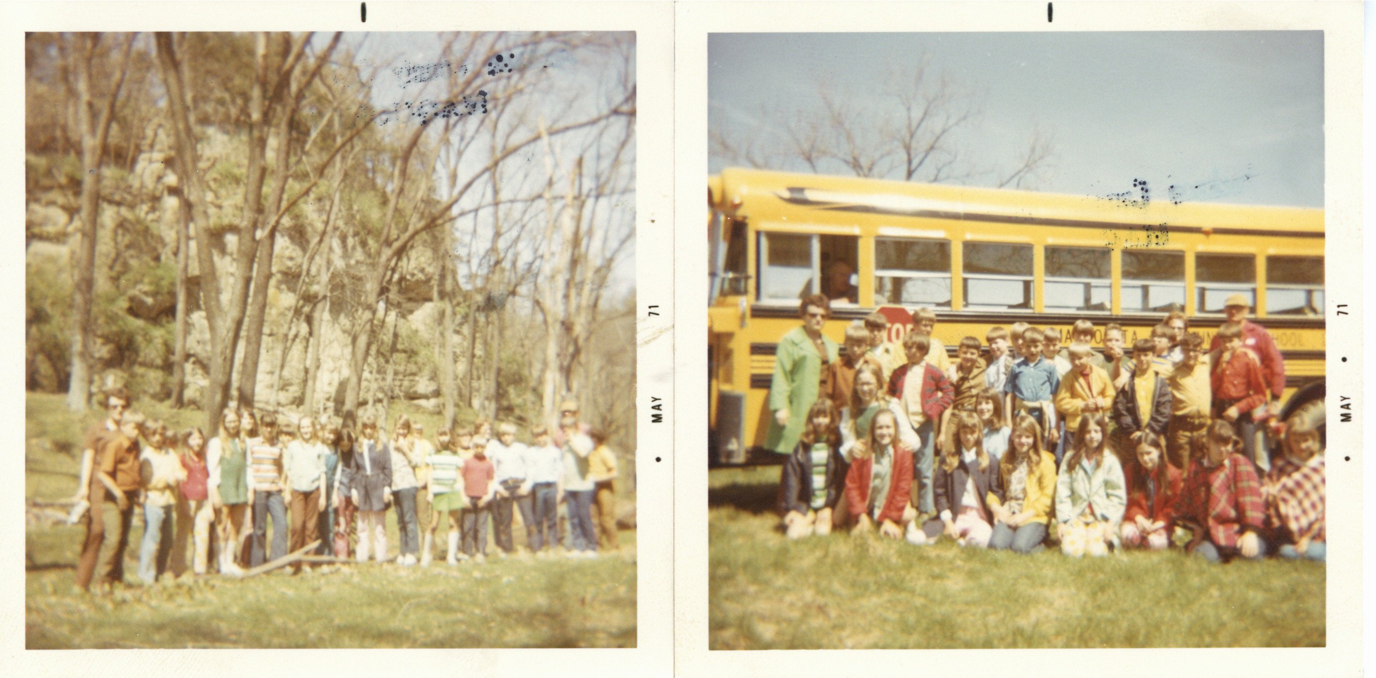 Tree planting with grade school, 1971