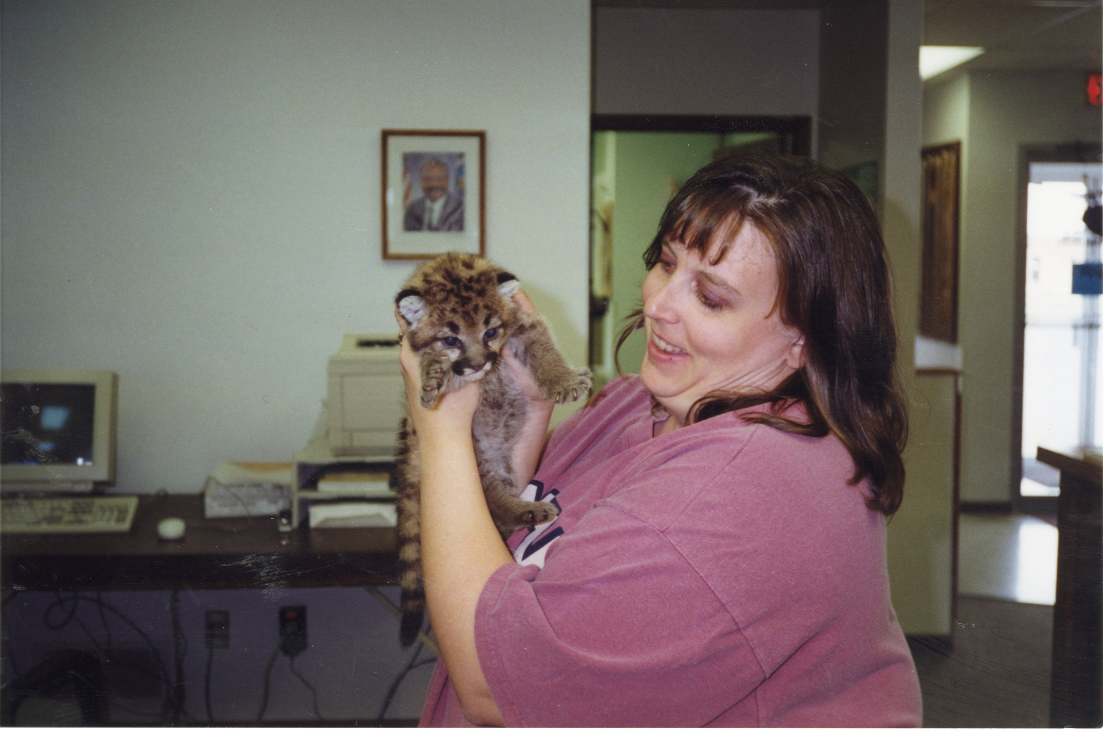Jamie Grimes and baby cougar
