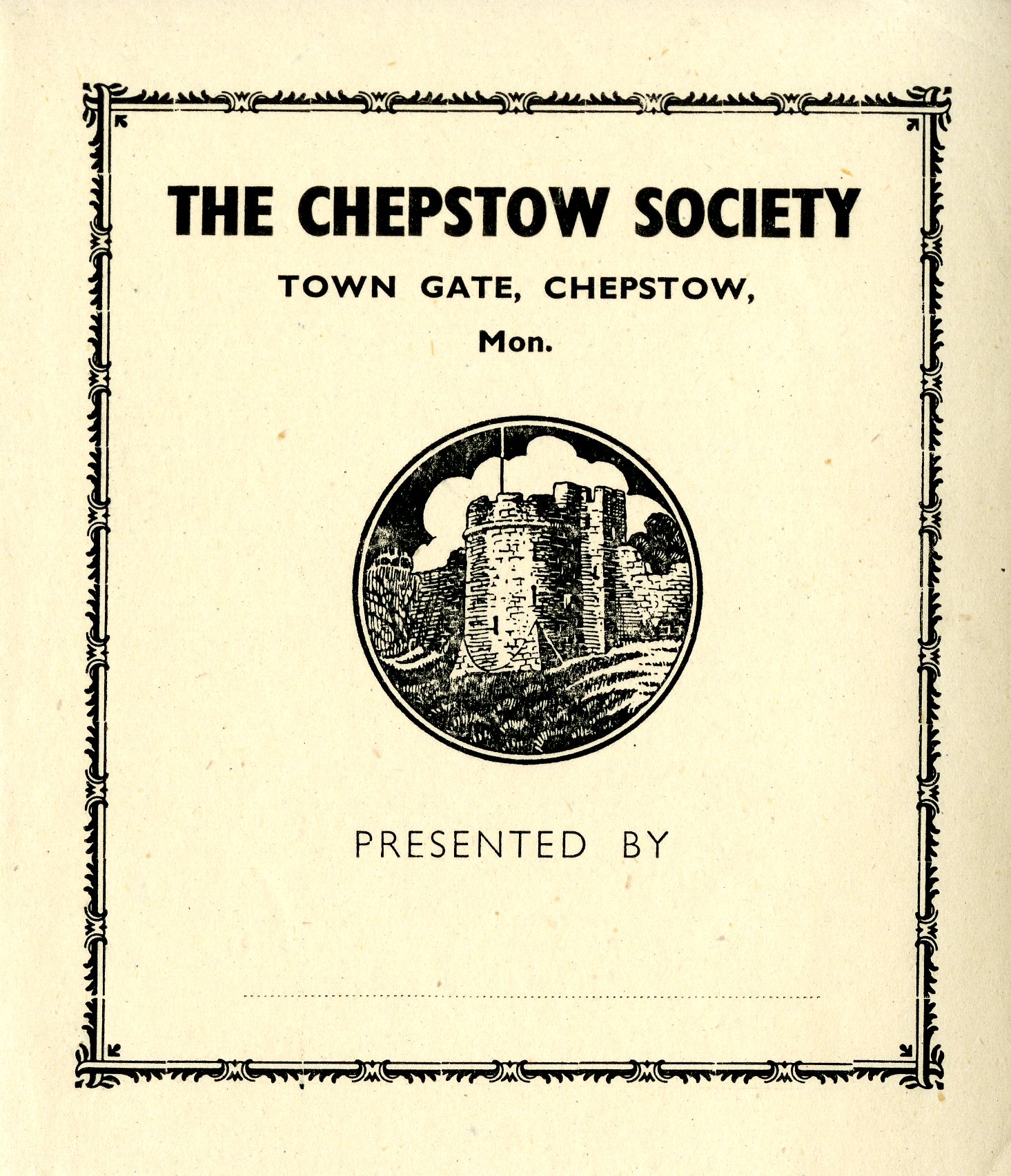 The Chepstow Society Bookplate 