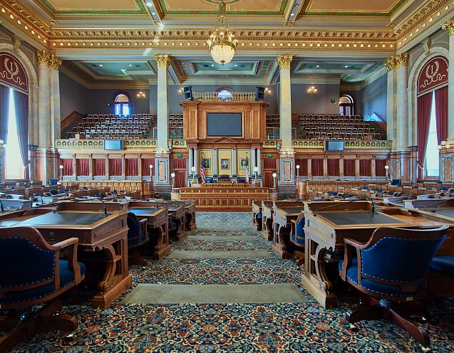 The Iowa House of Representatives Chamber