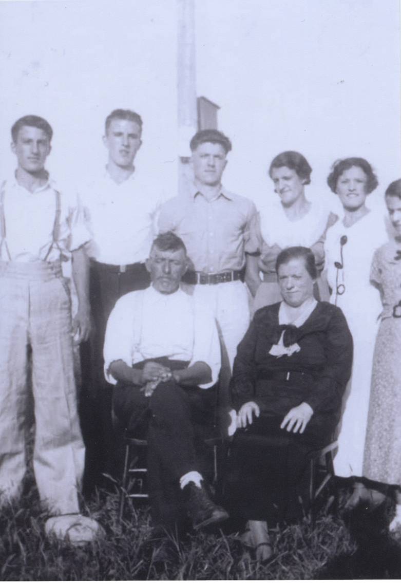 Family Picture of Angelo and Maria Angaran, Italian Mining family